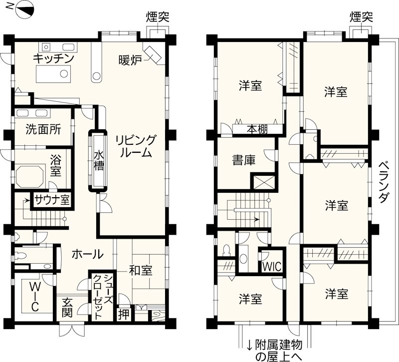甲佐町府領戸建 間取り図