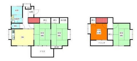 大津町大津戸建 間取り図