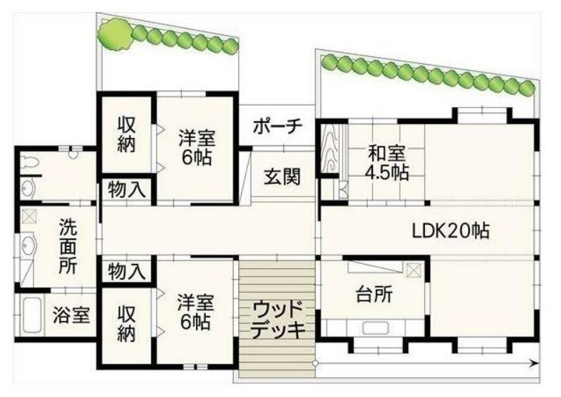 宇城市三角町三角浦戸建 間取り図