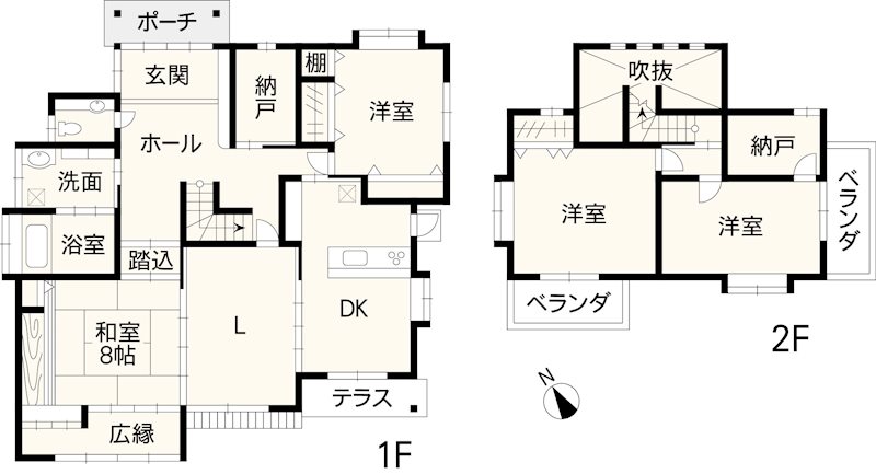 北区兎谷1丁目戸建 間取り図