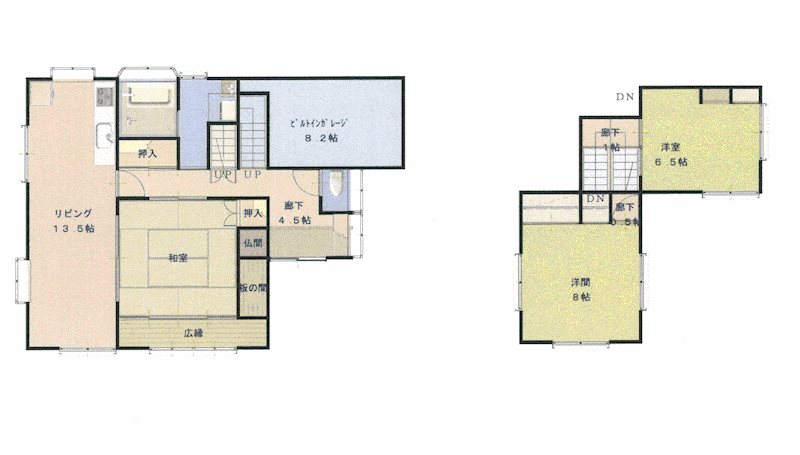 北区梶尾町戸建 間取り図