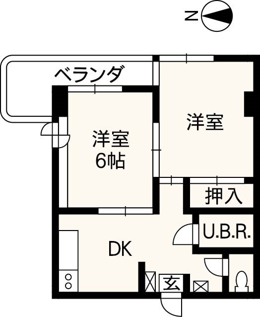 シティライフ九品寺 301号室 間取り図