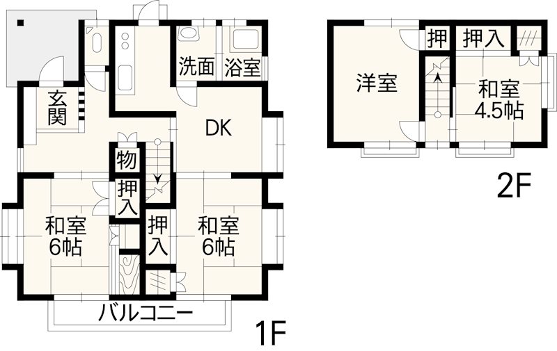 北区山室2丁目戸建 間取り図