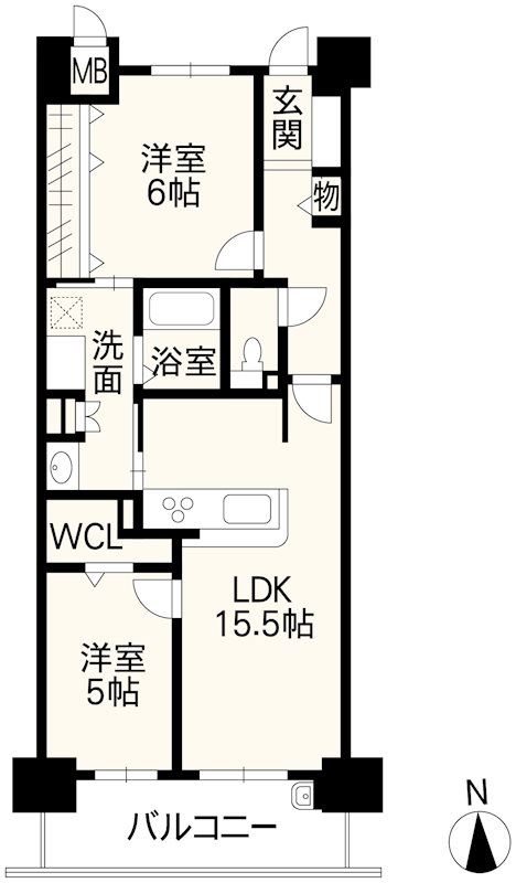 アルファスマート松江城 903号室 間取り図