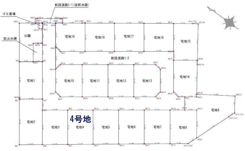 宇土市岩古曾町分譲地(4号地)  間取り図