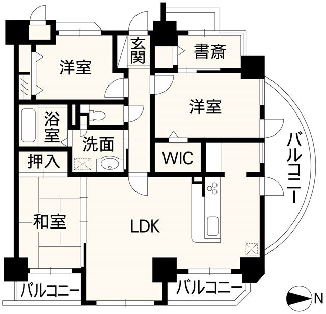 コアマンションネクステージ島崎 707号室 間取り図