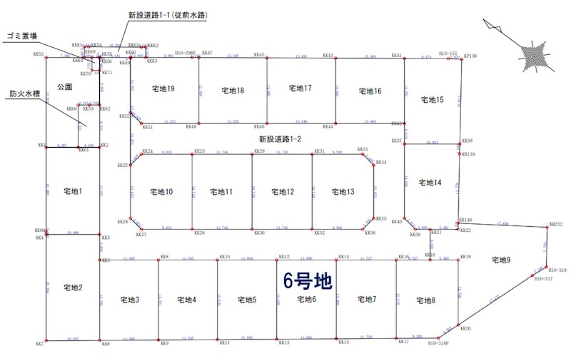 宇土市岩古曾町分譲地(6号地) 間取り図