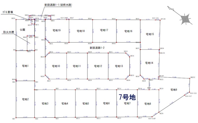 宇土市岩古曾町分譲地(7号地) 間取り図