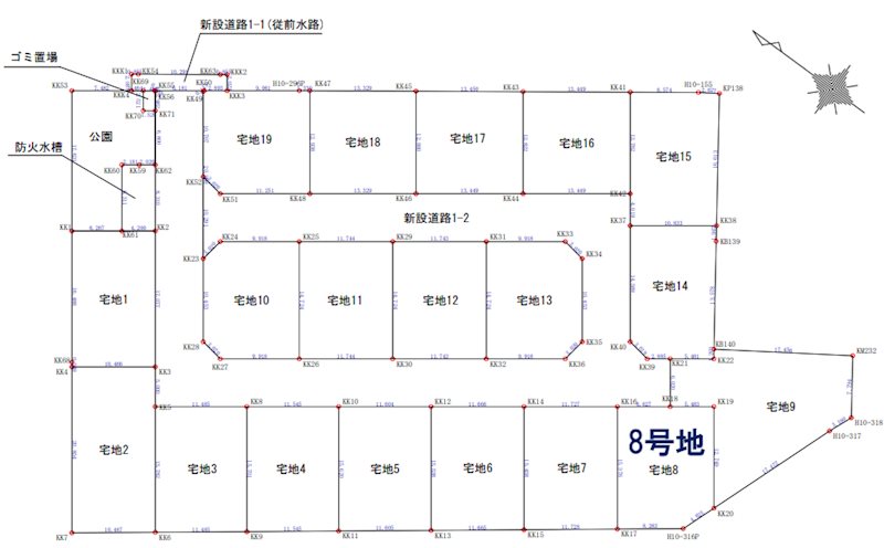 宇土市岩古曾町分譲地(8号地) 間取り図