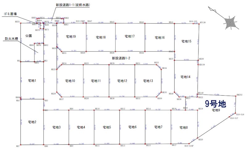 宇土市岩古曾町分譲地(9号地)  間取り図