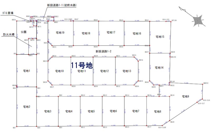 宇土市岩古曾町分譲地(11号地)    間取り図