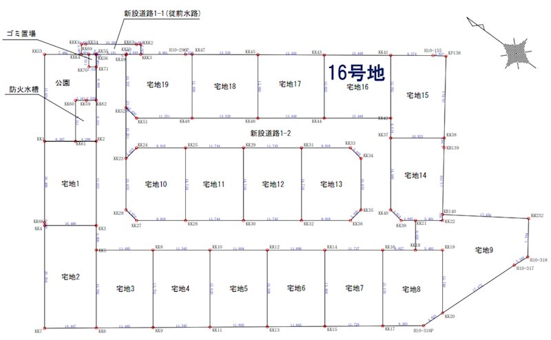 宇土市岩古曾町分譲地(16号地)     間取り図