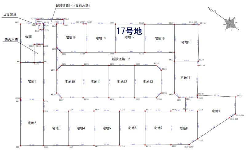 宇土市岩古曾町分譲地(17号地)   間取り図