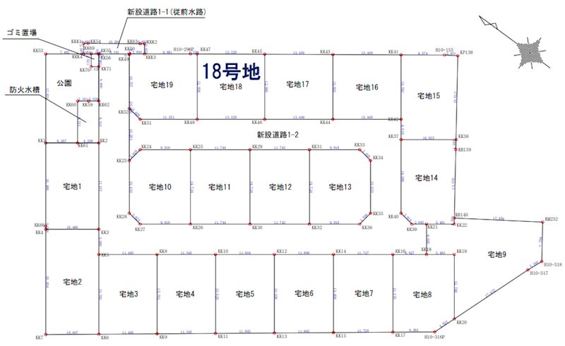 宇土市岩古曾町分譲地(18号地)    間取り図