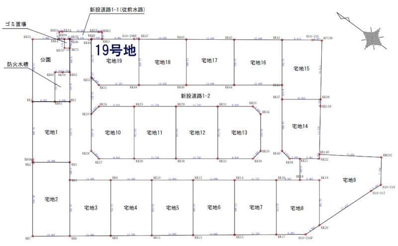 宇土市岩古曾町分譲地(19号地)    間取り図