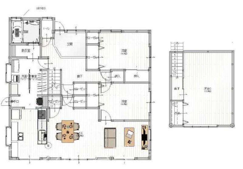 西区池田2丁目戸建 間取り図