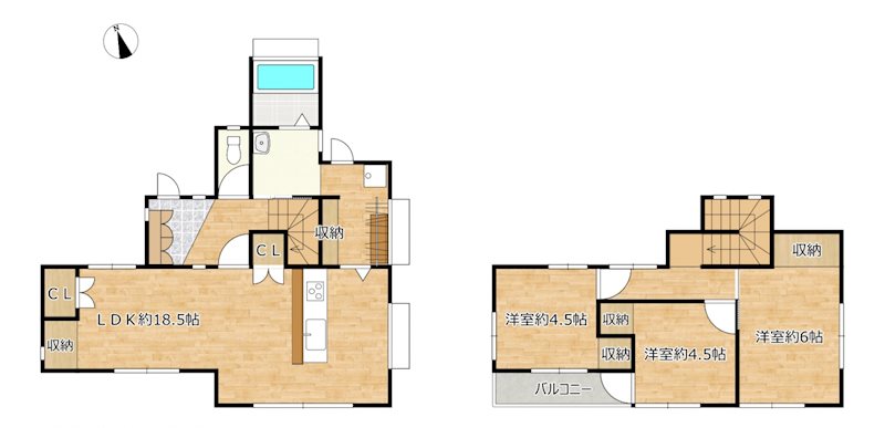 南区城南町東阿高戸建  間取り図