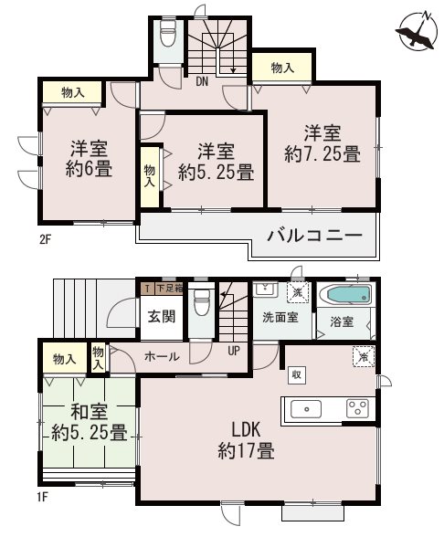 ハートフルタウン益城町古閑A号棟新築戸建   間取り図