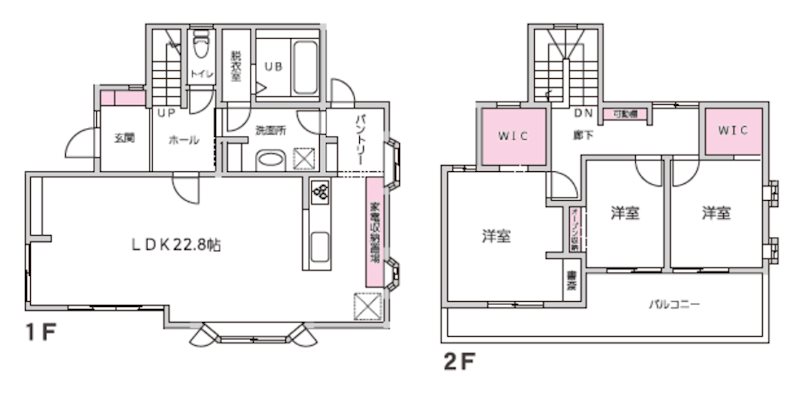 北区楡木5丁目戸建 間取り図