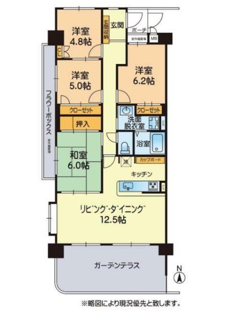 ハウベストマンション帯山五番館 501号室 間取り図