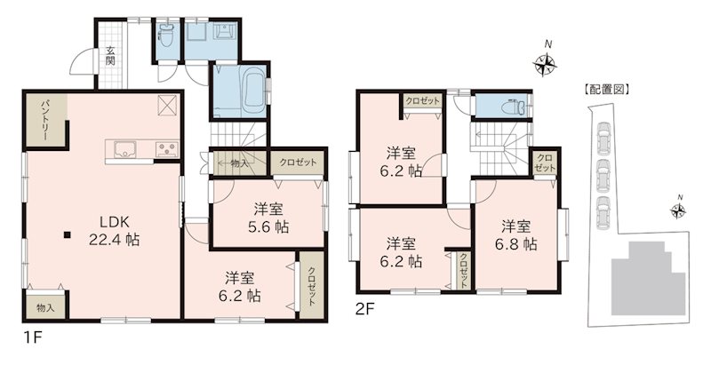 北区龍田2丁目戸建 間取り図