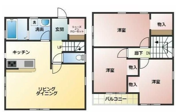 菊池市西寺戸建 間取り図