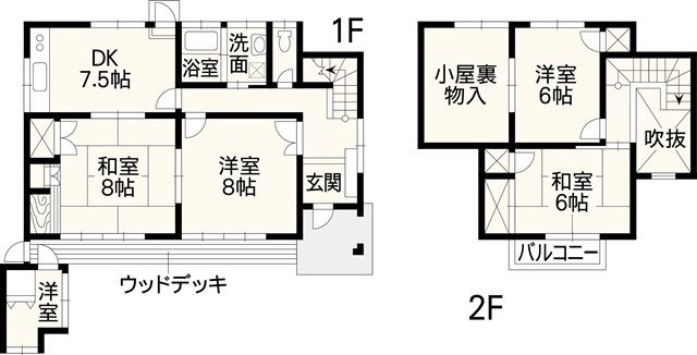 北区飛田1丁目戸建 間取り図