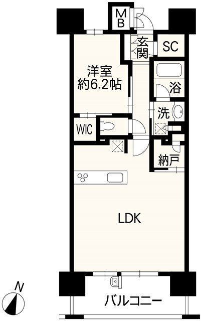 サンメゾン水前寺駅前ゲート 間取り図