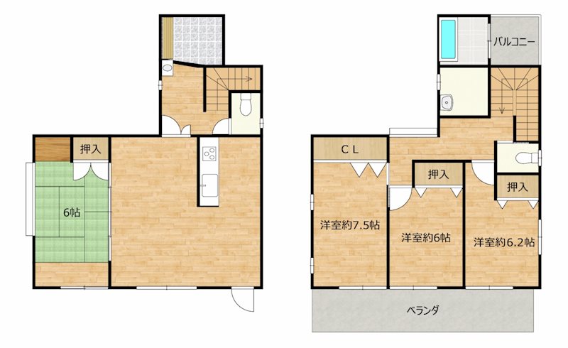 北区麻生田2丁目戸建 間取り図