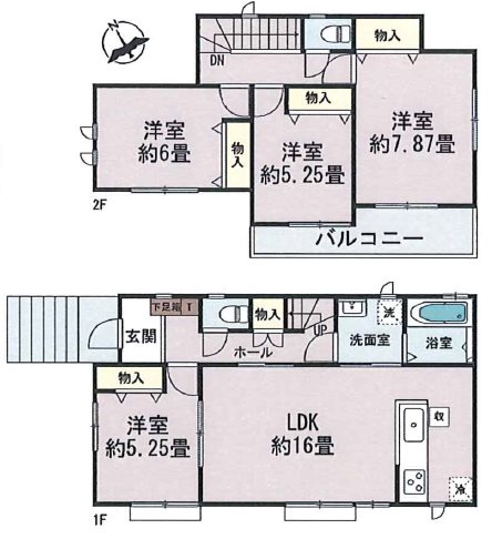 ハートフルタウン合志市須屋7期1号棟新築戸建   間取り図