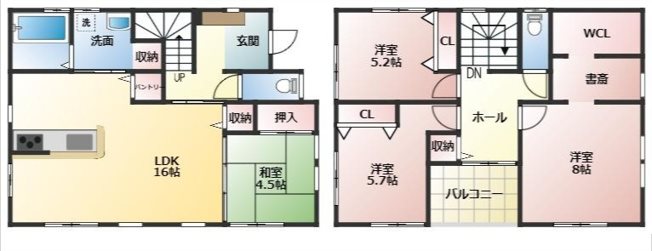 南区城南町さんさん2丁目B棟戸建 間取り図