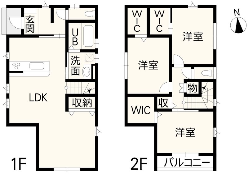 中央区出水8丁目1号地新築戸建  間取り図