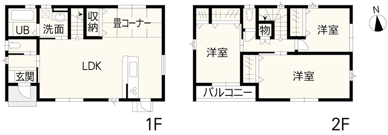 中央区出水8丁目2号地戸建   間取り図