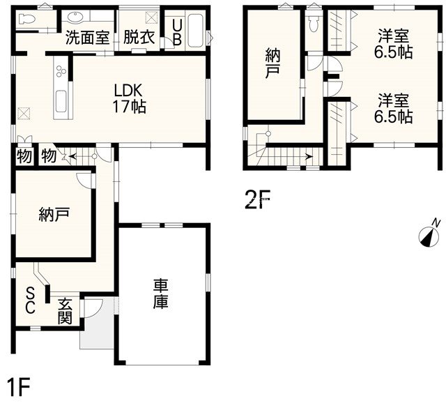 北区龍田8丁目戸建 間取り図