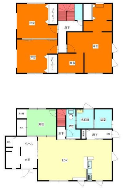 大津町美咲野1丁目戸建 間取り図