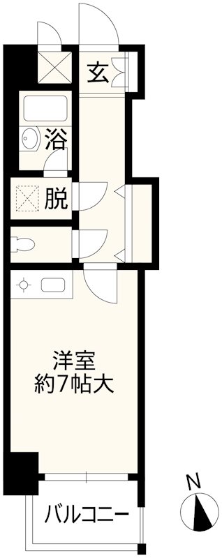 ライオンズマンション熊本中央 401号室 間取り図