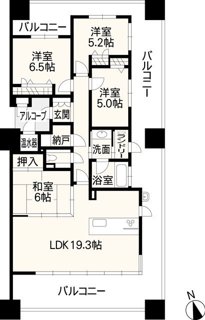 グランドオーク上熊本 間取り図