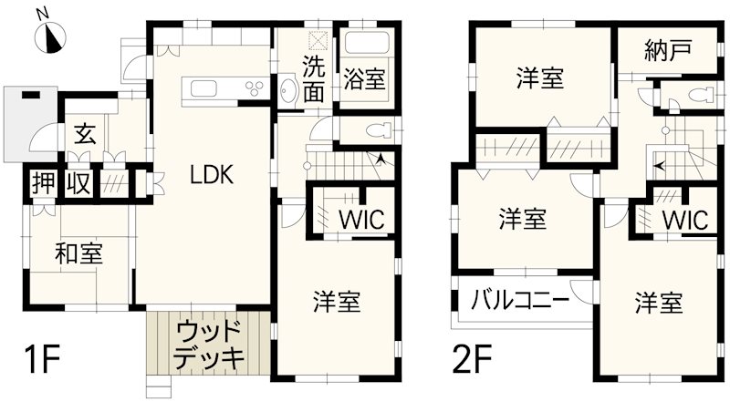 大津町美咲野戸建 間取り図