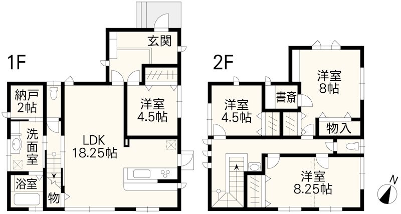 北区龍田7丁目戸建 間取り図