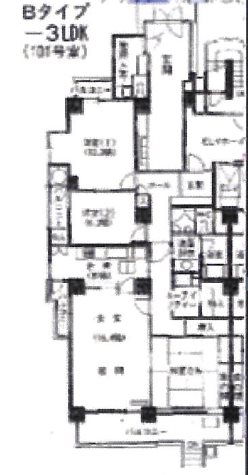 新屋敷セントラルハイツ 101号室 間取り図