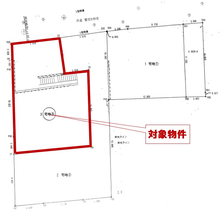 東区戸島西一丁目土地 間取り図