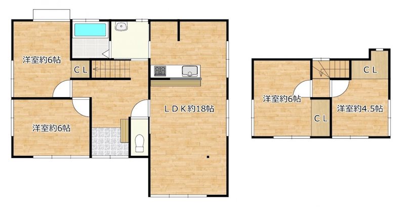 南区八分字町戸建 間取り図