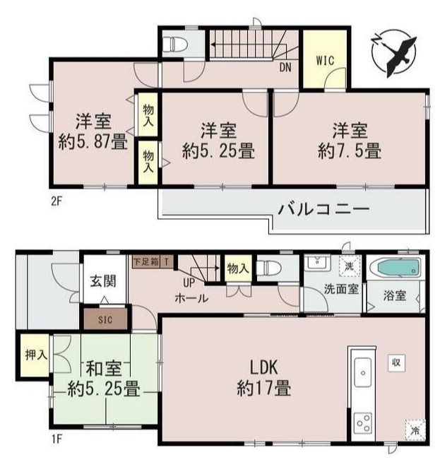 ハートフルタウン中央区菅原町1号棟新築戸建   間取り図