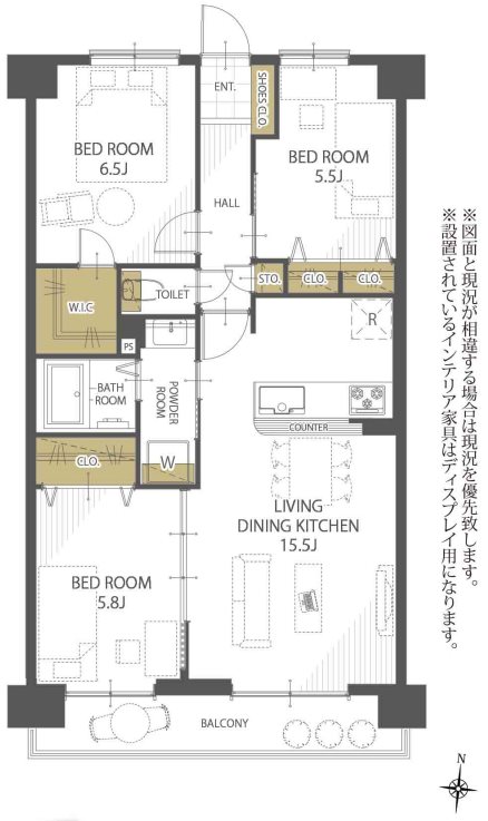 コアマンション新水前寺Ⅱ 803号室 間取り図