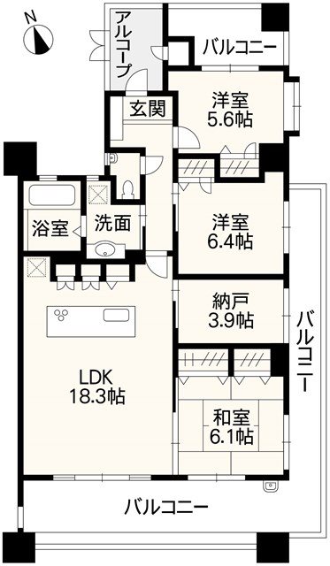 パークマンション田迎平成けやき通り 間取り図