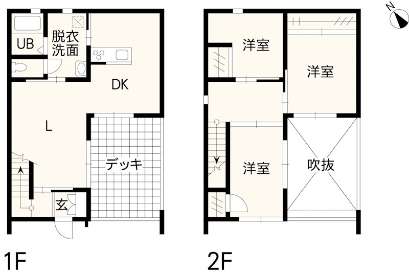 泗水町吉富C棟戸建 間取り図