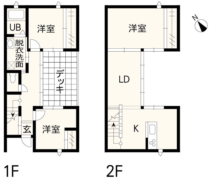 泗水町吉富D棟戸建 間取り図