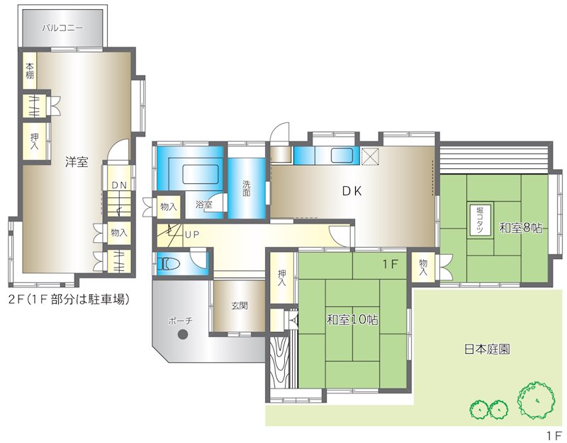 北区龍田6丁目戸建 間取り図