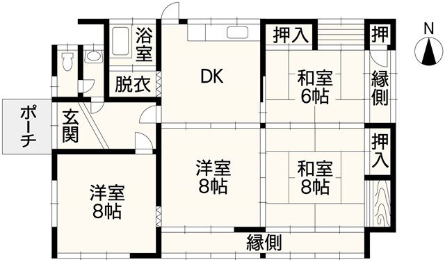 山都町下馬尾戸建 間取り図