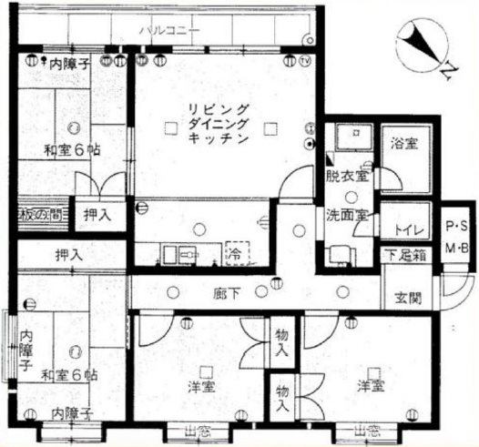 チサンマンション新屋敷 間取り図